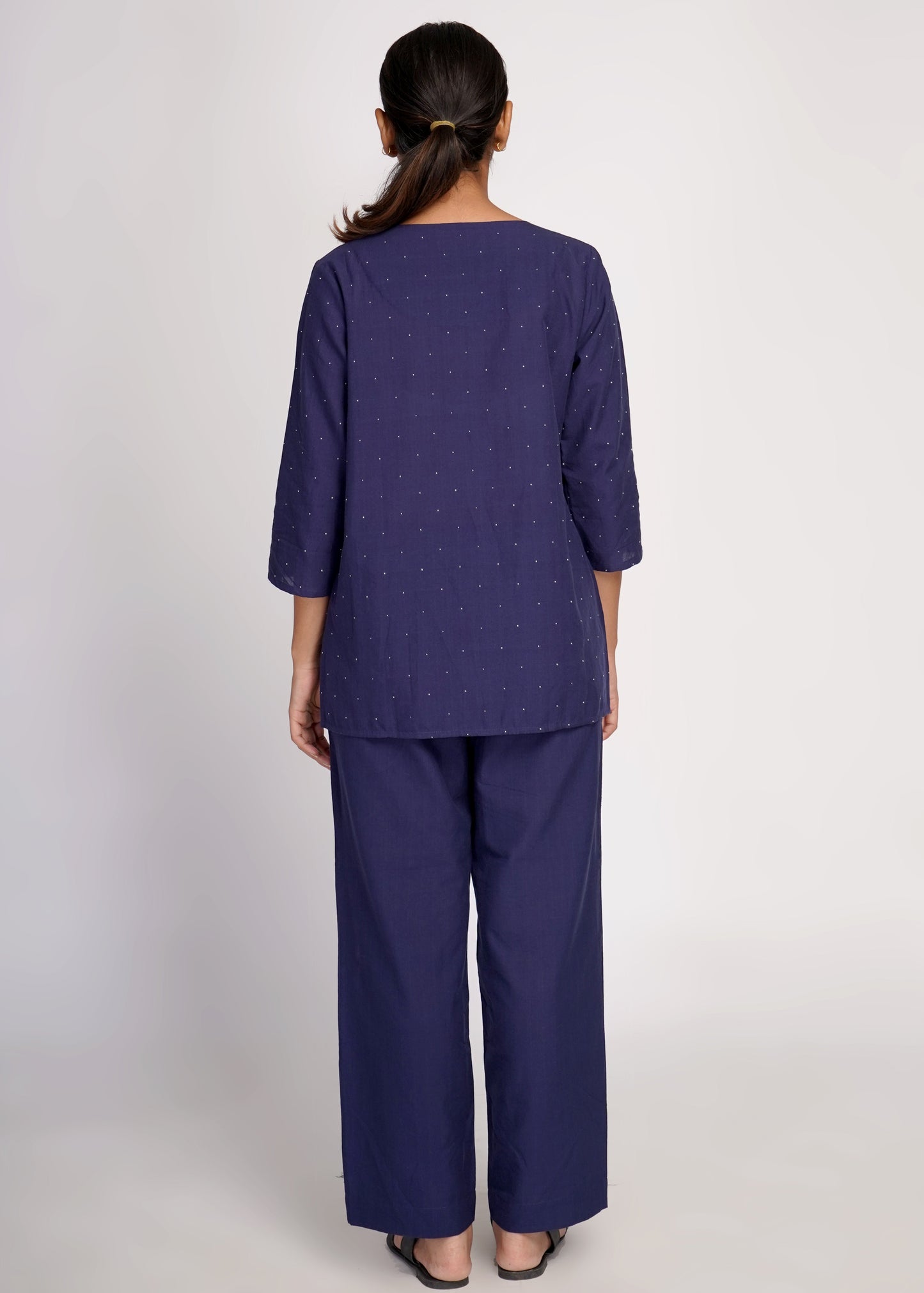 Woven dots 'Tangaliya' Kediya Top