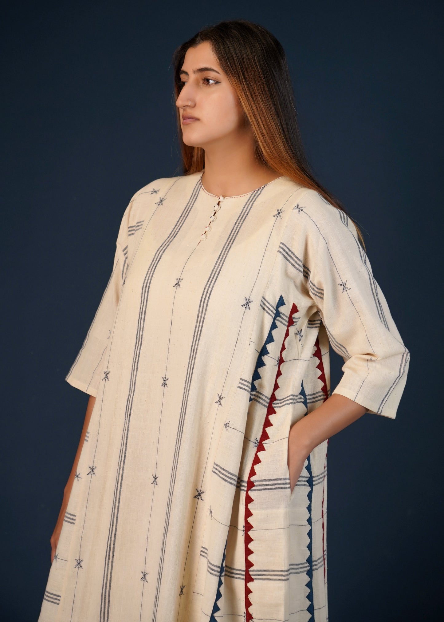 Chand, organic ctn bhujodi kali dress
