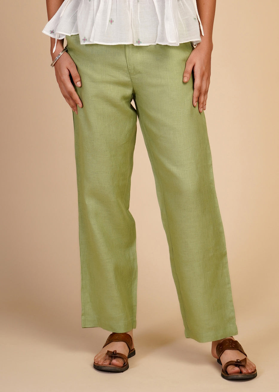 Linen Straight Fit Pant