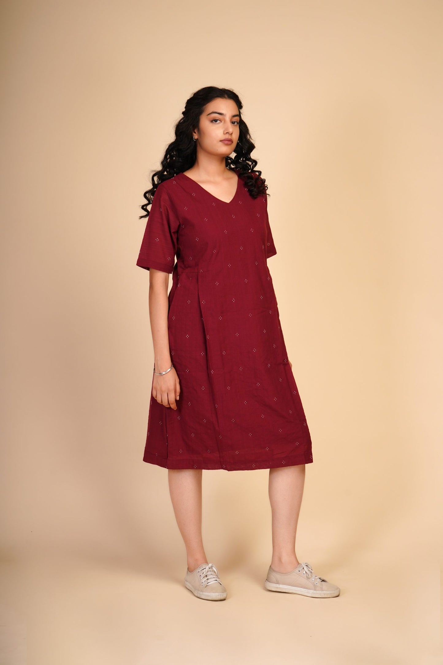 Tangaliya V neck dress