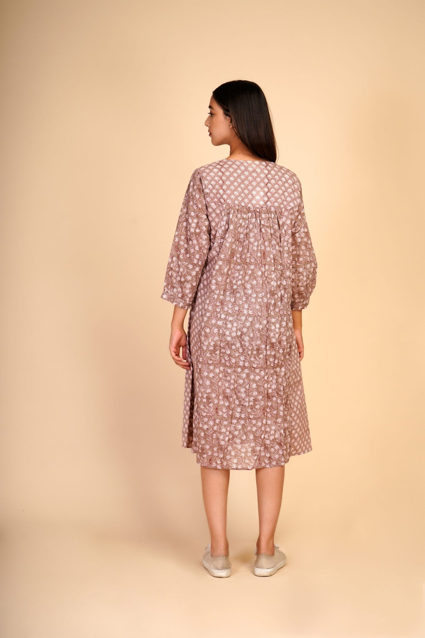 Beej Handblock print cotton dress