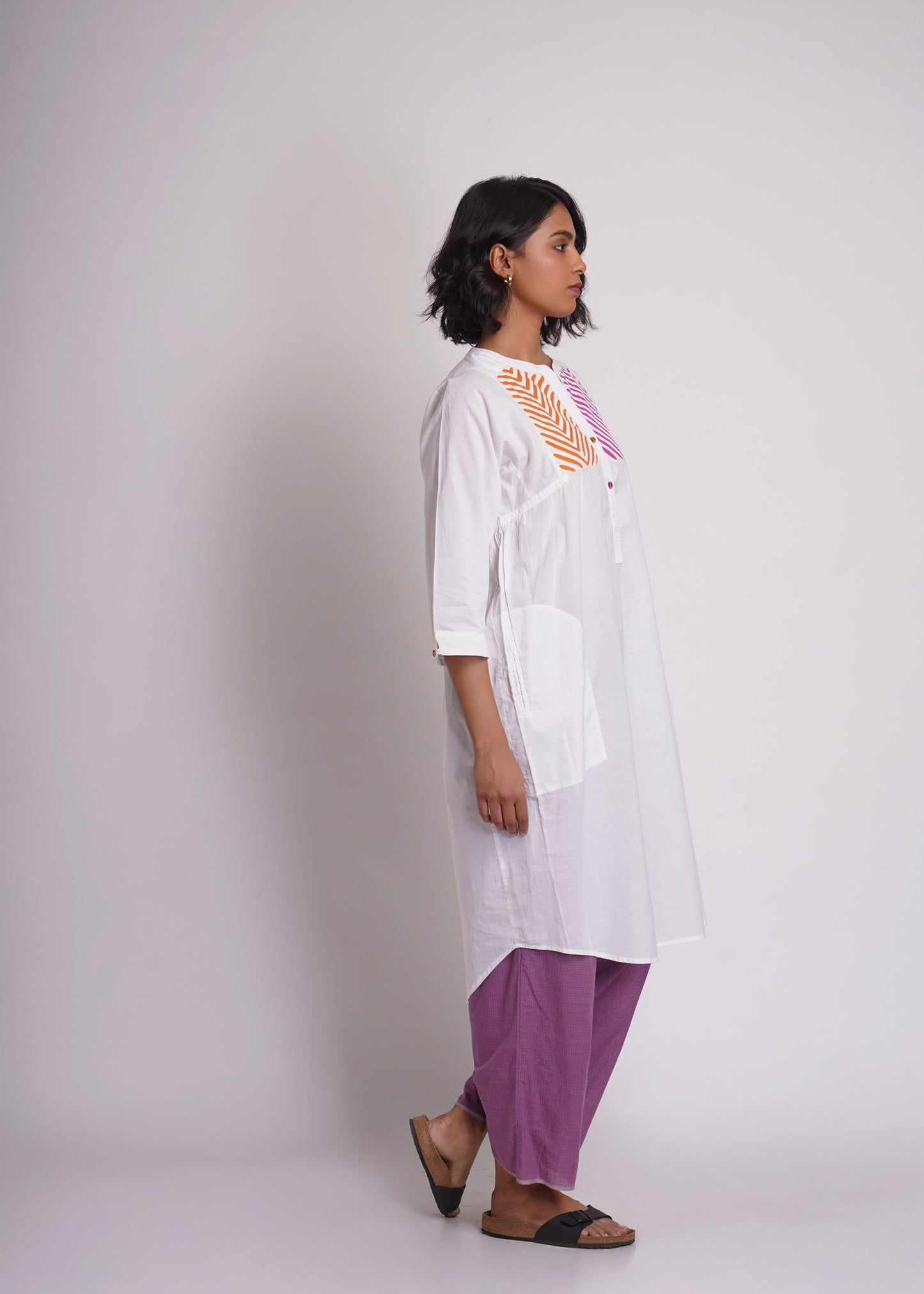 Lata: hand appliqué shirt dress
