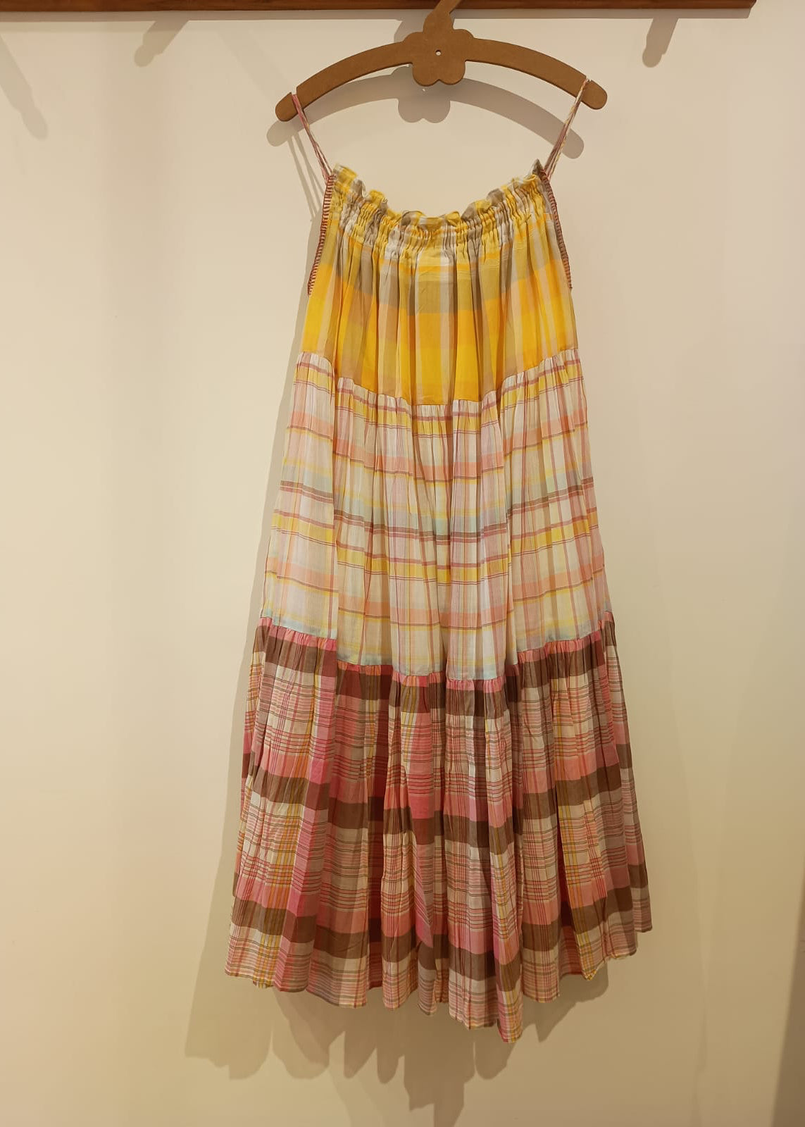 TIER DRESS COTTON CHECKS