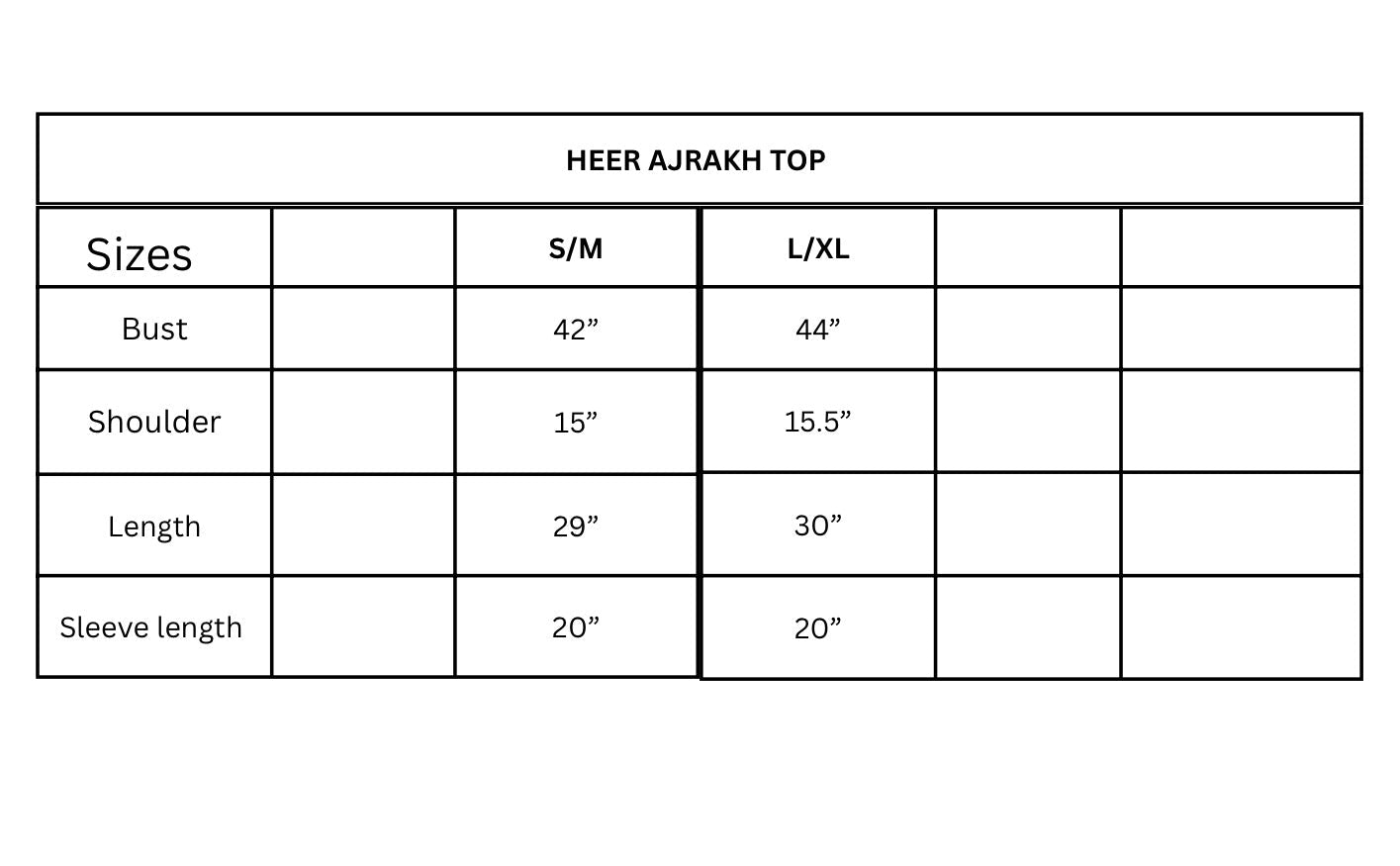 Heer ajrakh top