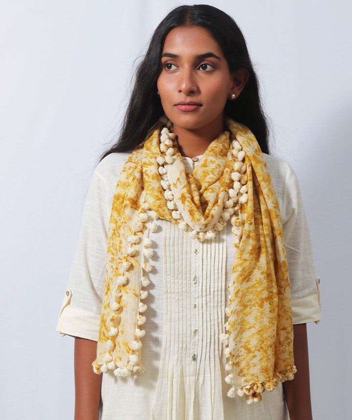 Tarana Natural dye cotton silk Stole