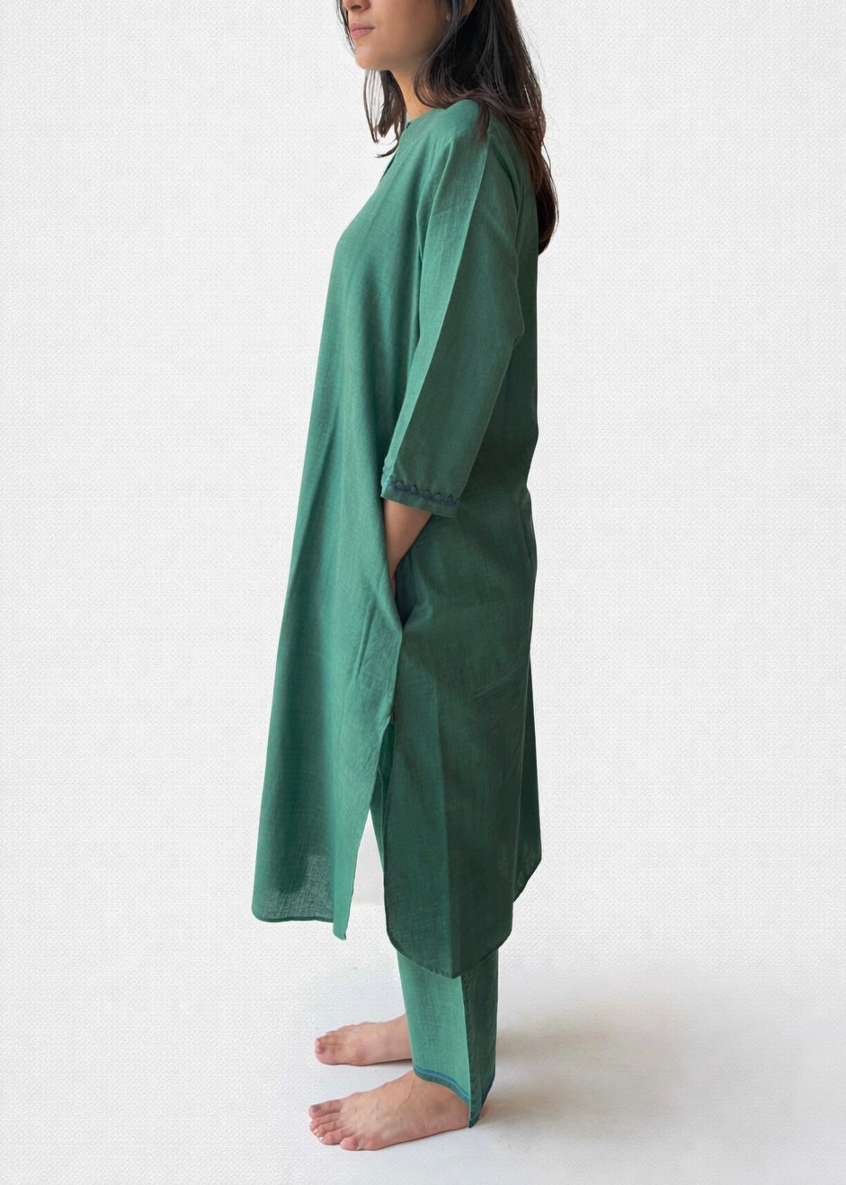 Roza green stripe co-ord set