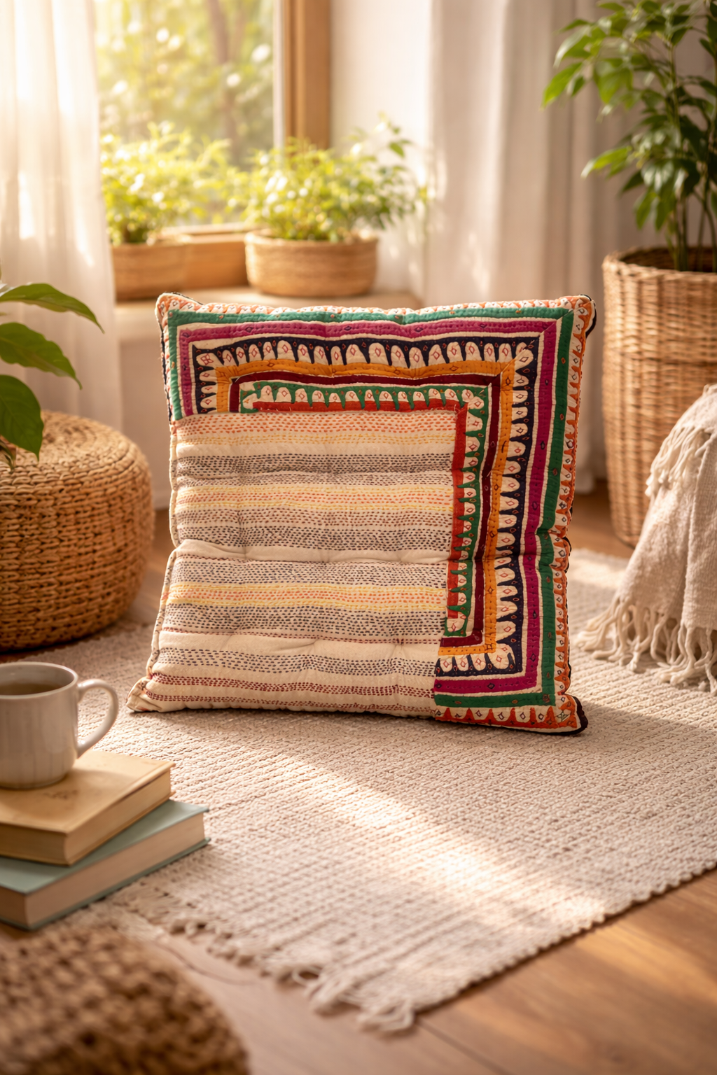 Kantha Floor cushion