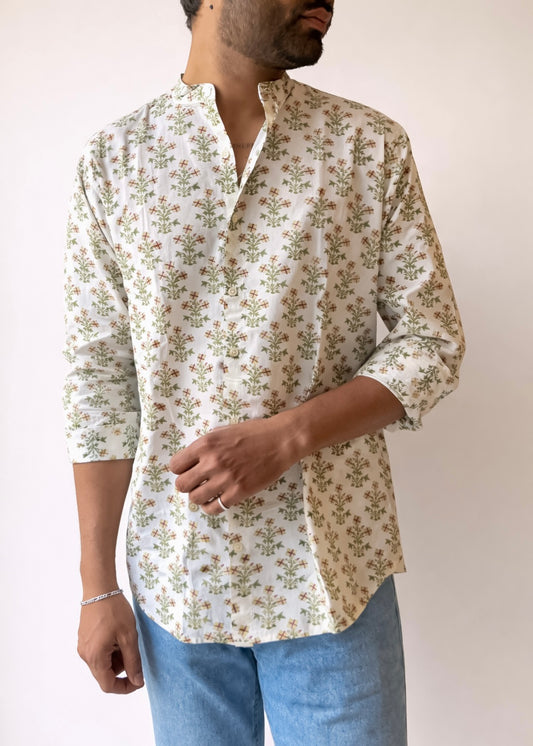 Ahaan green boota men’s shirt
