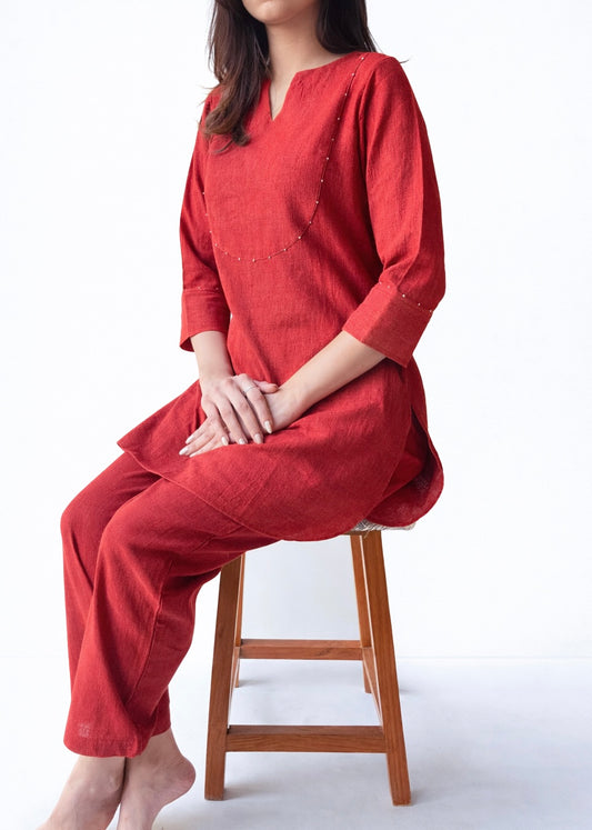 Geeta red co-ord set