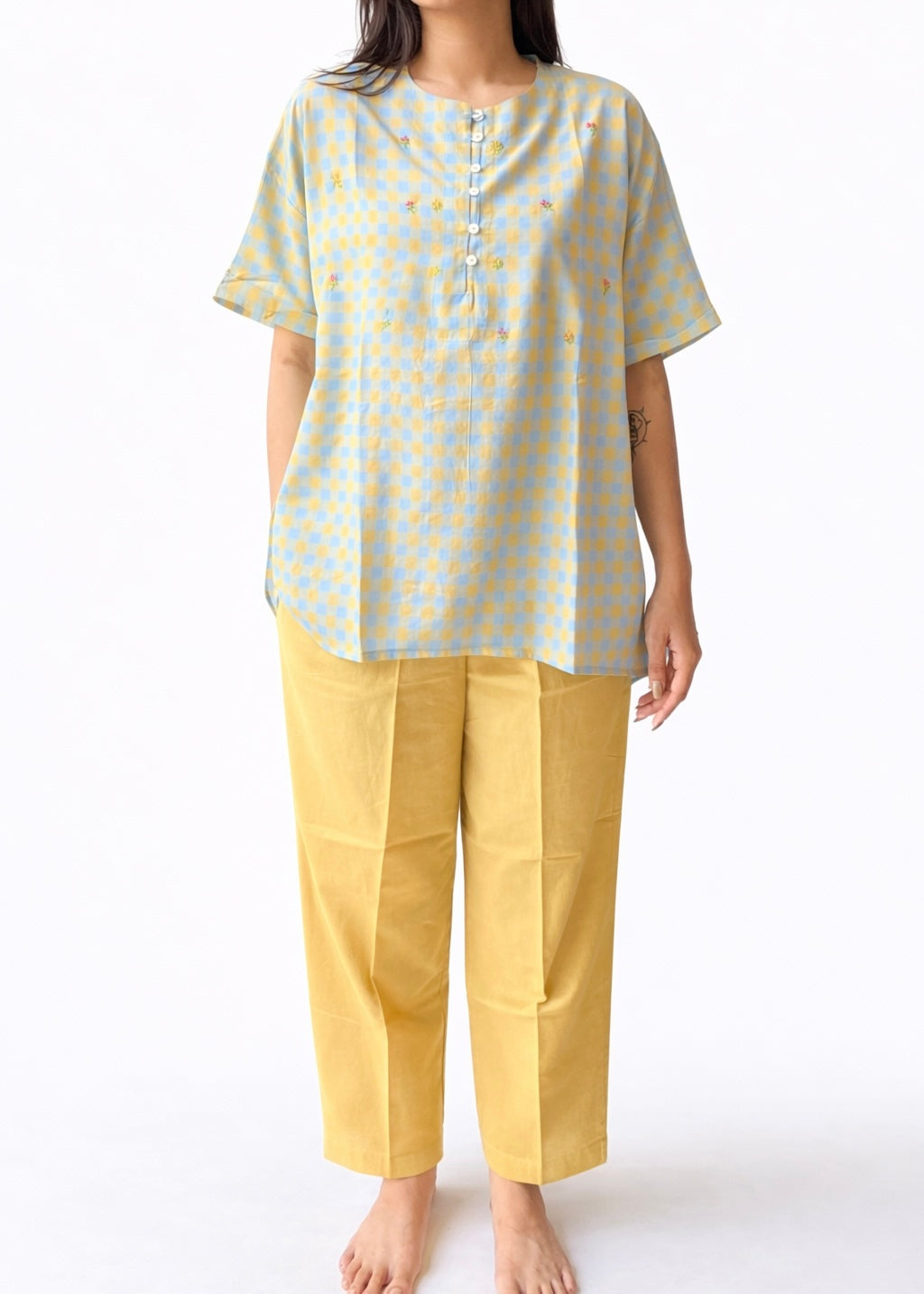 Chand mustard co-ord set