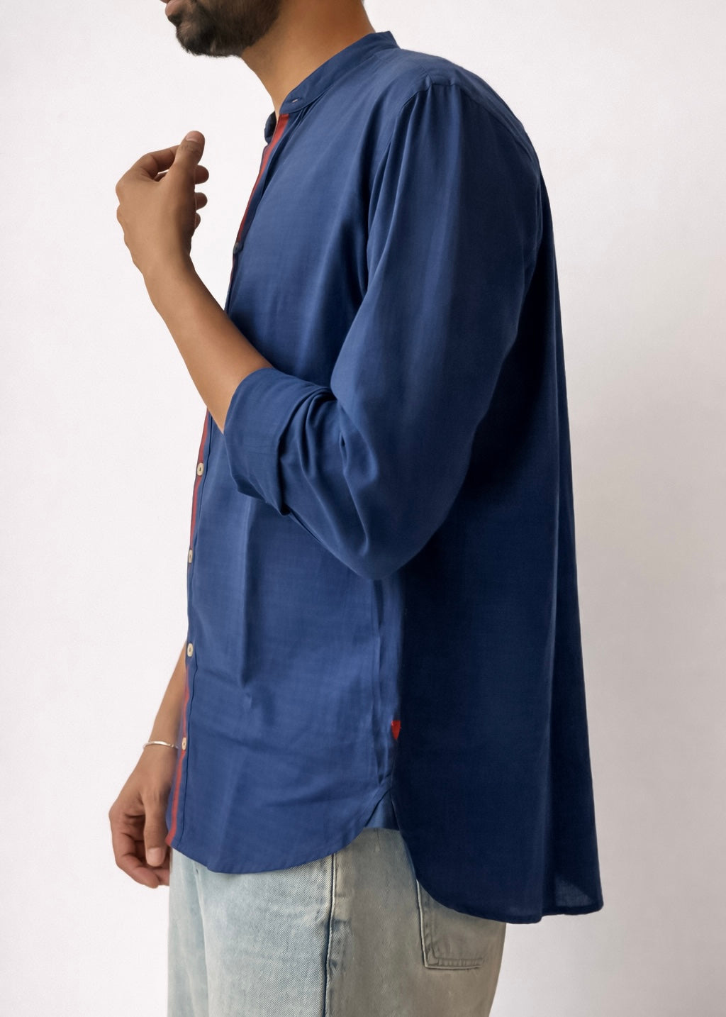 Naushad indigo blue shirt for men