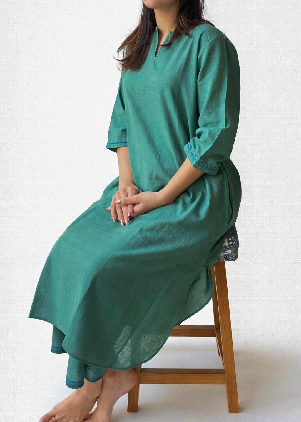 Roza green stripe co-ord set