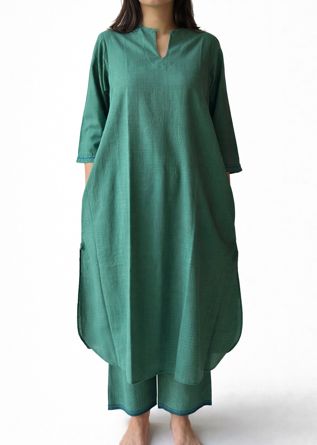 Roza green stripe co-ord set