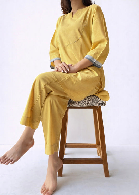 Geeta mustard co-ord set