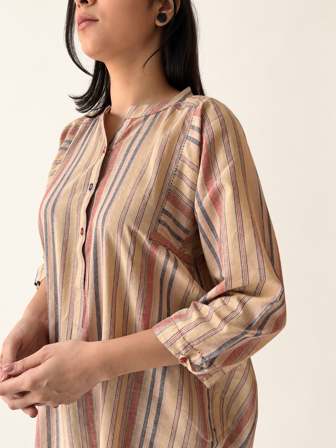 Lata Stripe shirt dress
