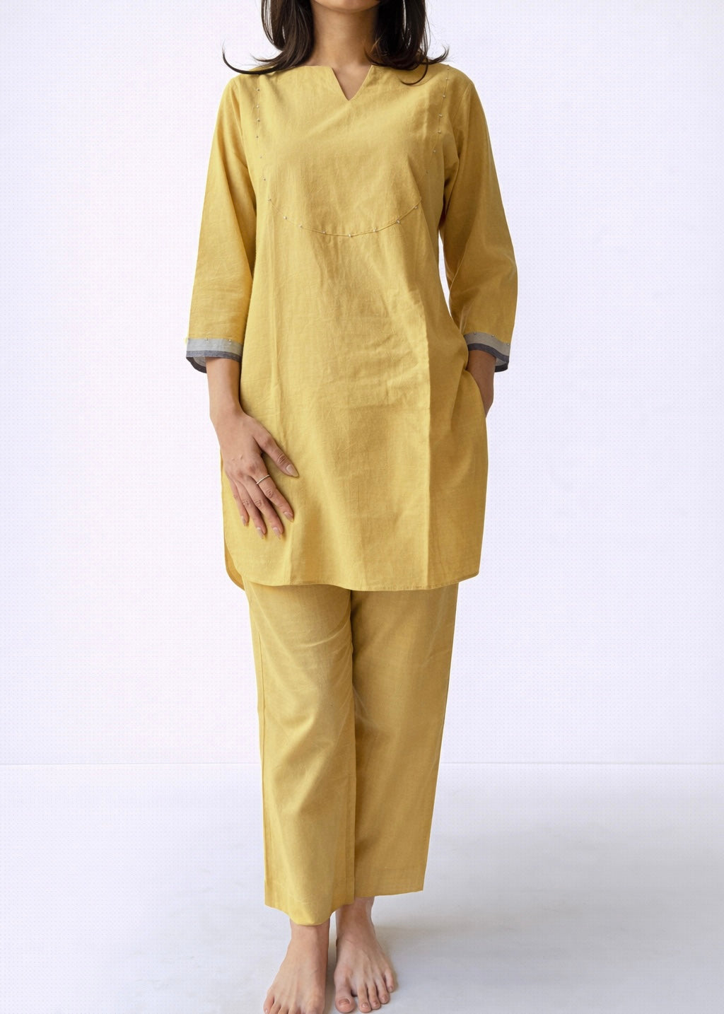 Geeta mustard co-ord set
