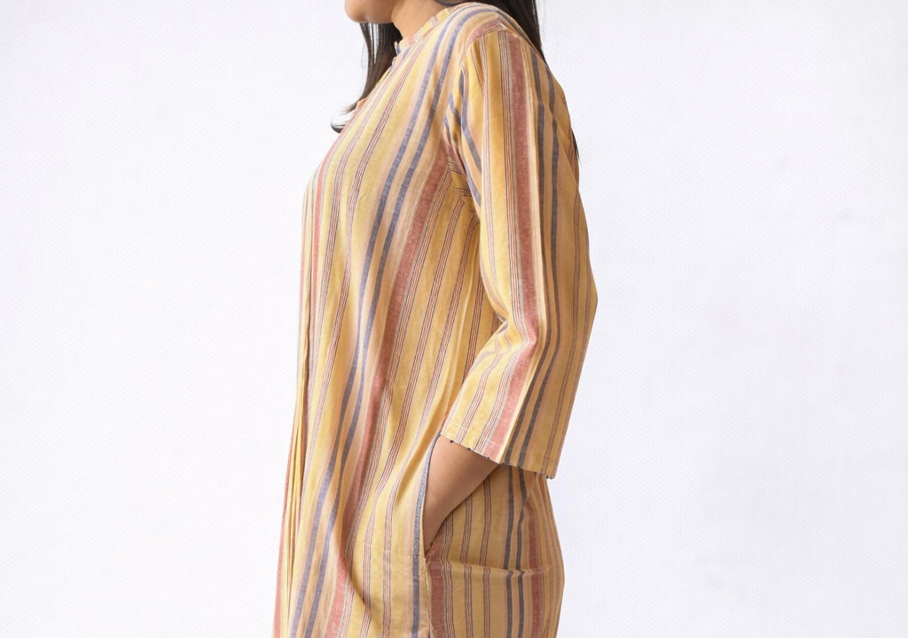 Gayatri beige stripe co-ord set