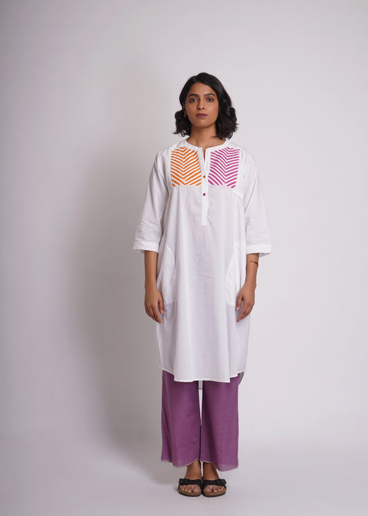 Lata: hand appliqué shirt dress