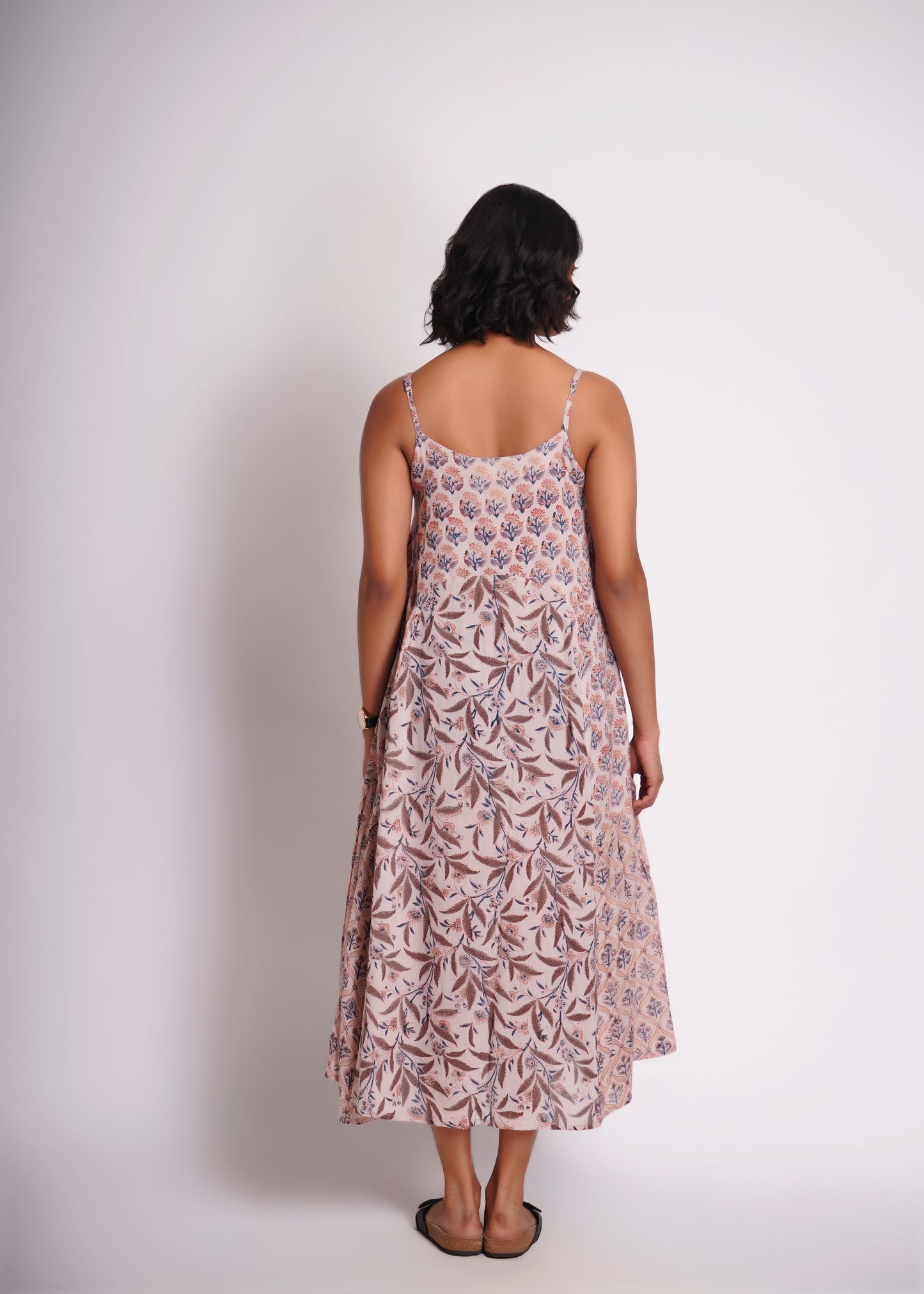 Beej Handblock print tier dress