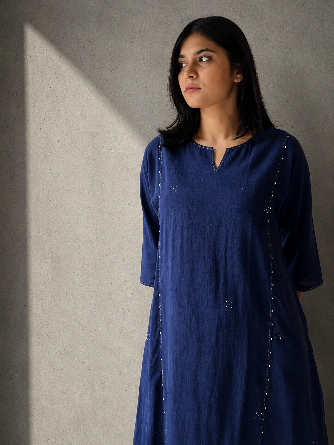 Maya indigo tangaliya dress