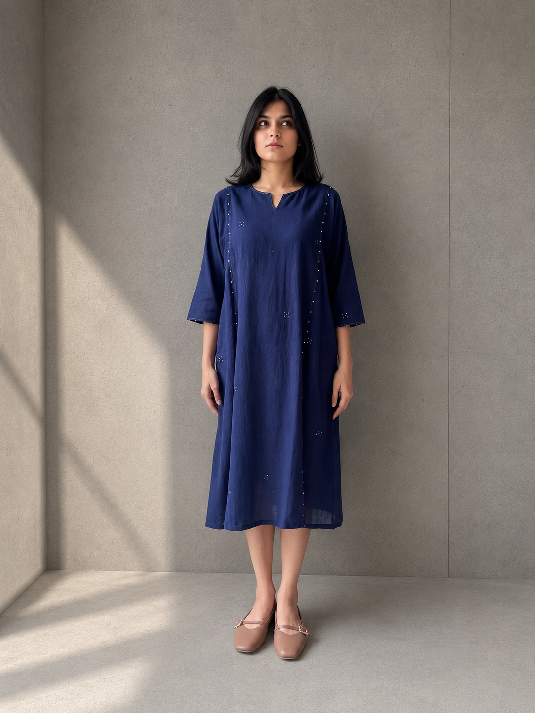 Maya indigo tangaliya dress