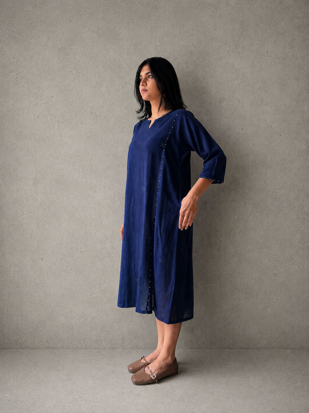 Maya indigo tangaliya dress