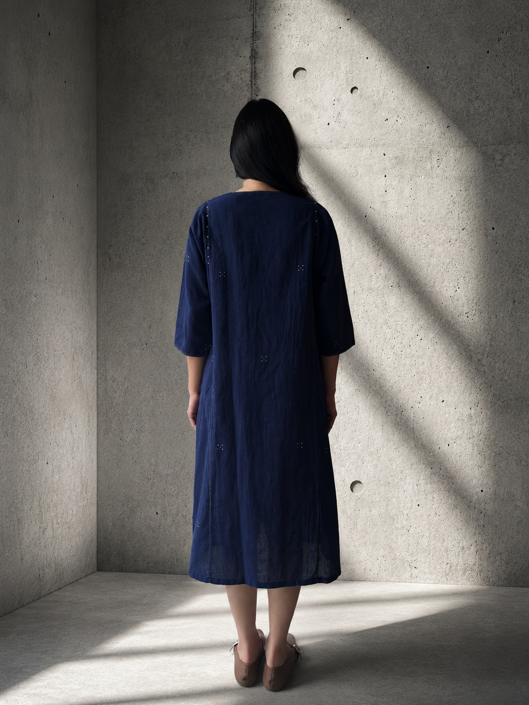 Maya indigo tangaliya dress