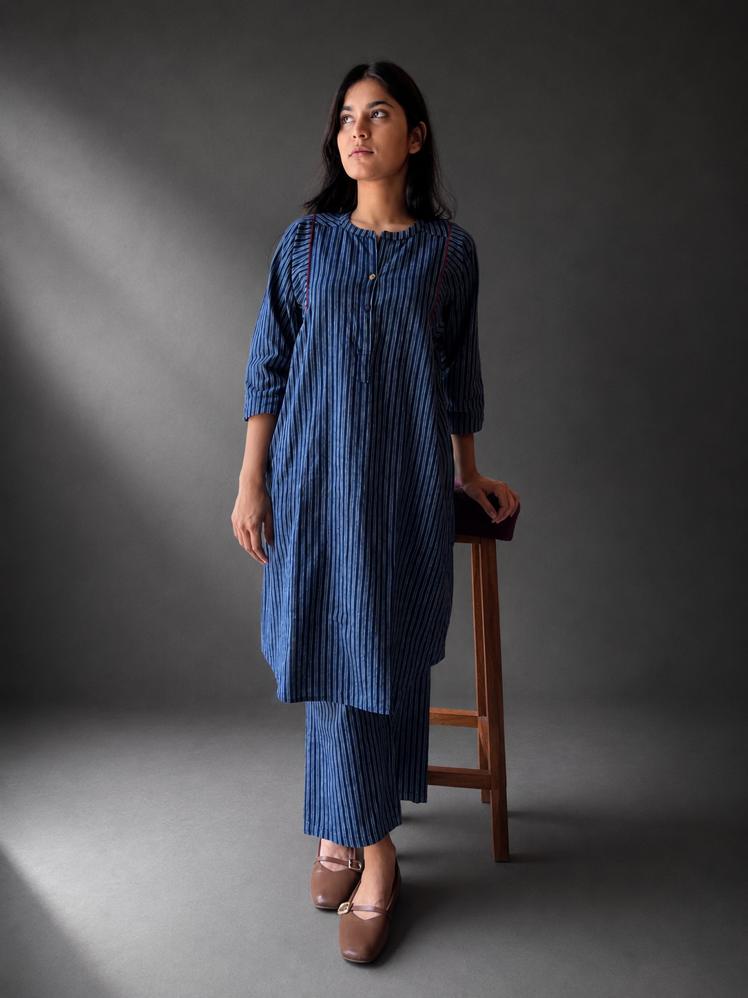 Lata indigo stripe dress