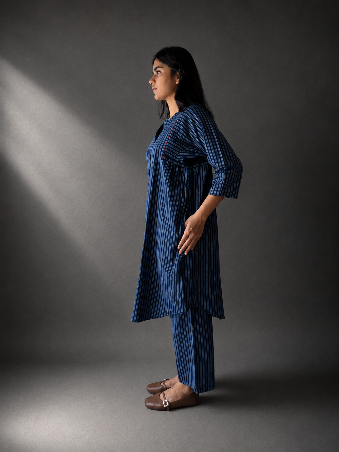 Lata indigo stripe dress