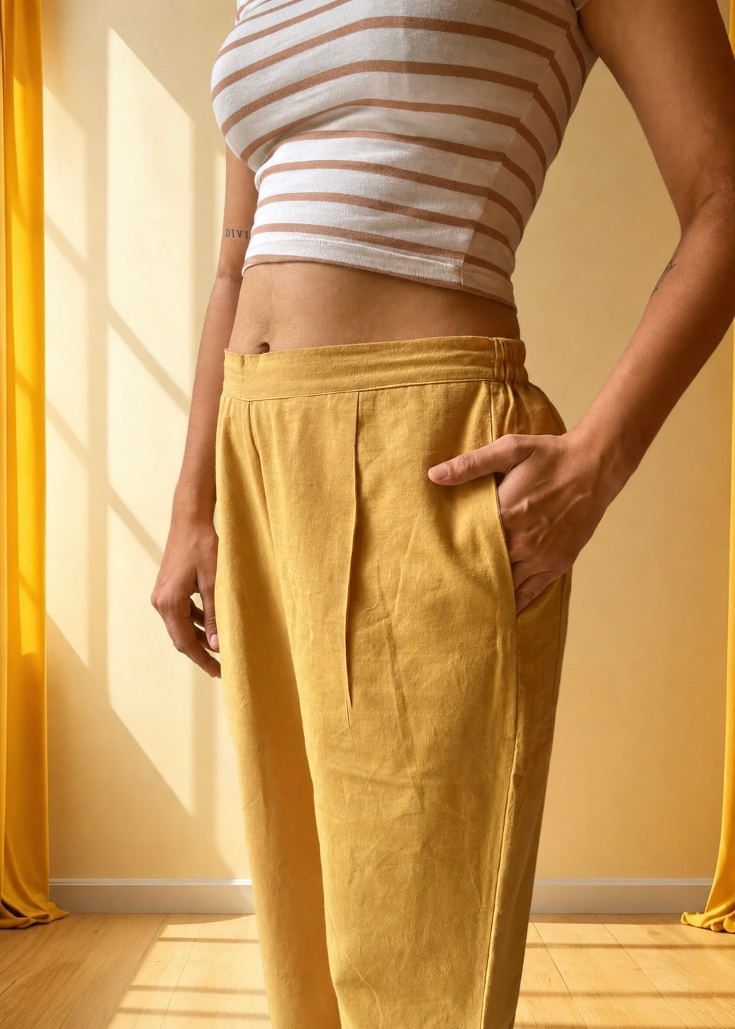 mustard pants