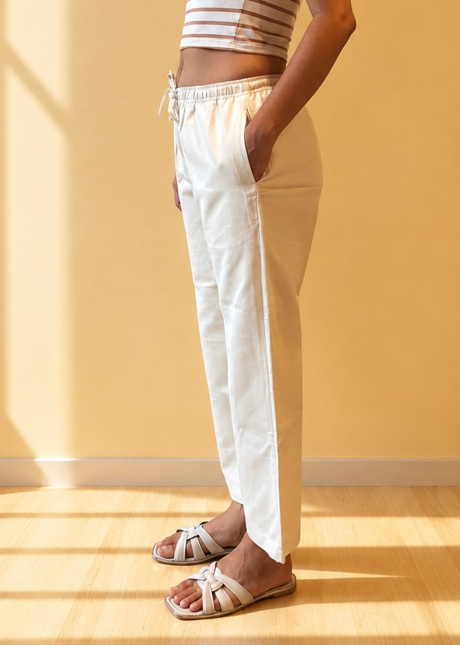off white kora handwoven pants