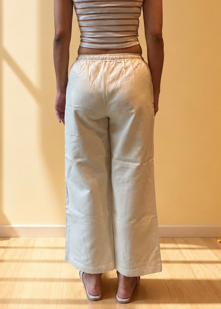 off white kora handwoven pants