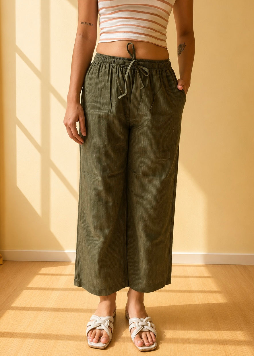Olive pants comfort fit