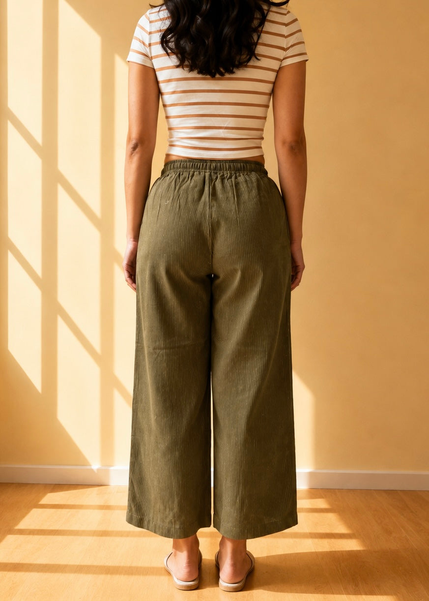 Olive pants comfort fit