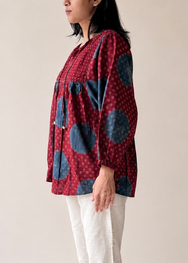 Heer ajrakh top