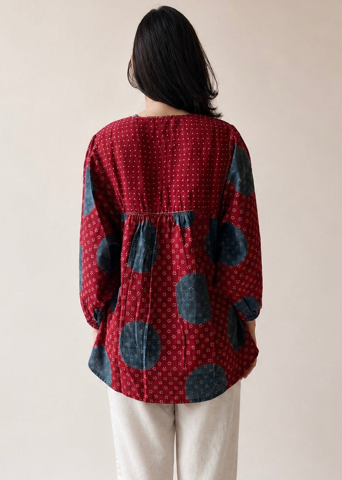 Heer ajrakh top