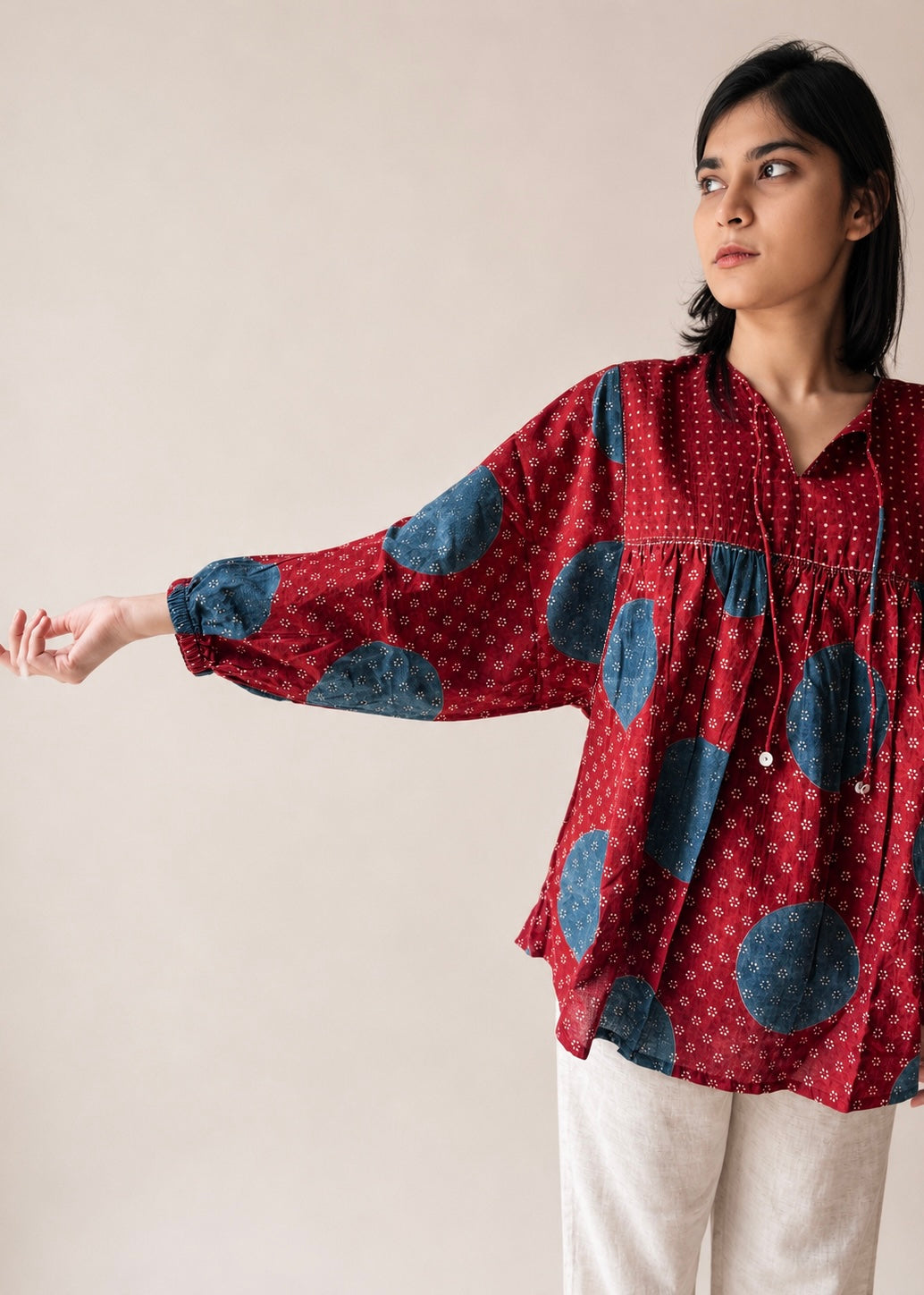 Heer ajrakh top