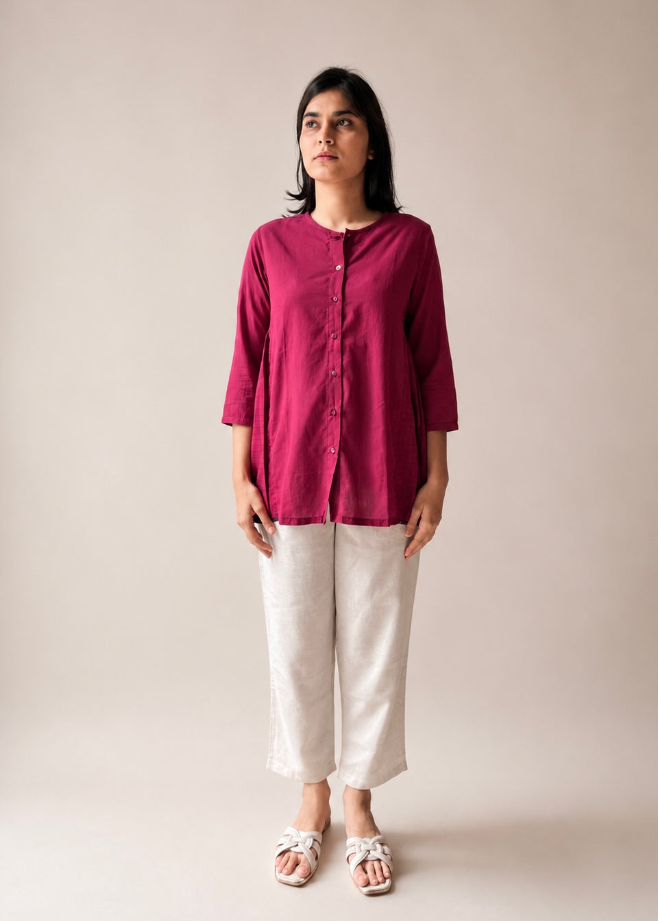 ZOYA top with fine handcrafted details