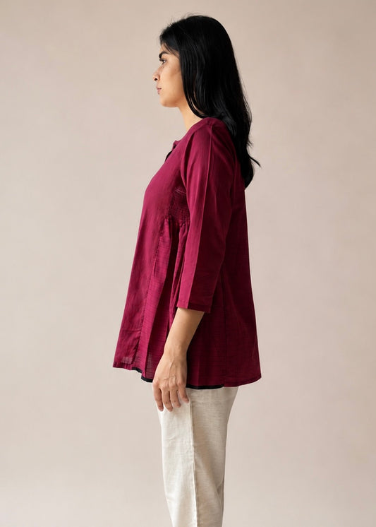 ZOYA top with fine handcrafted details