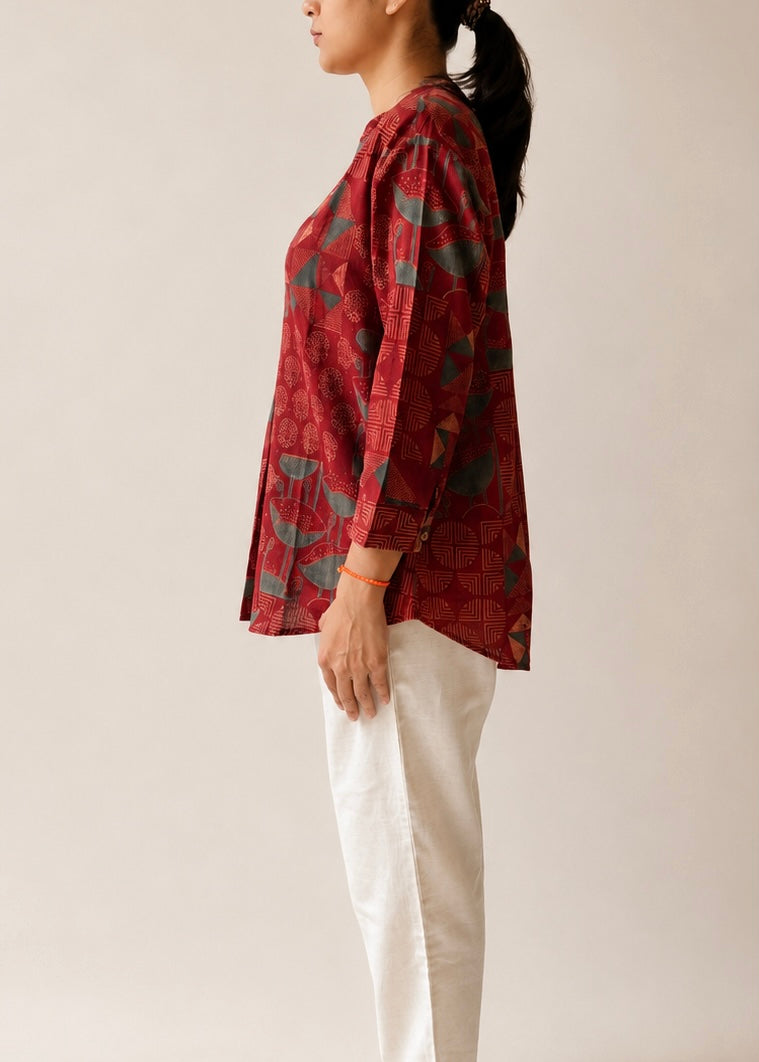 Alma ajrakh top