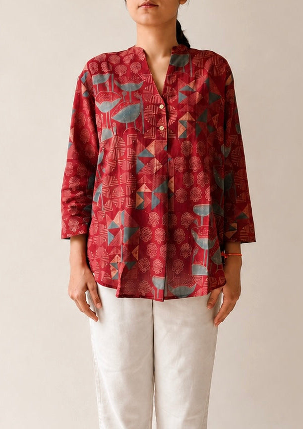Alma ajrakh top