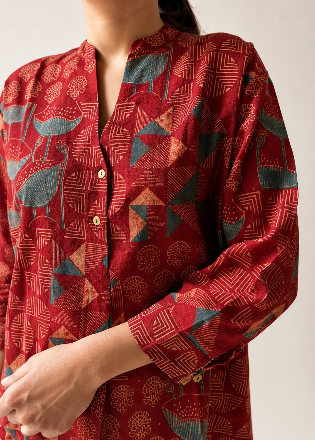 Alma ajrakh top