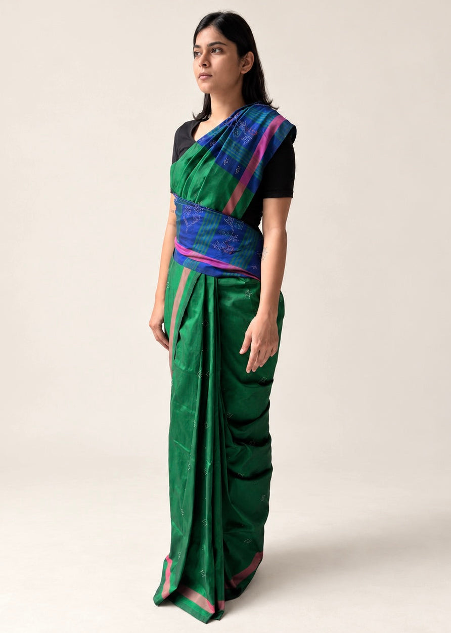 Tangaliya Saree peaocok blue