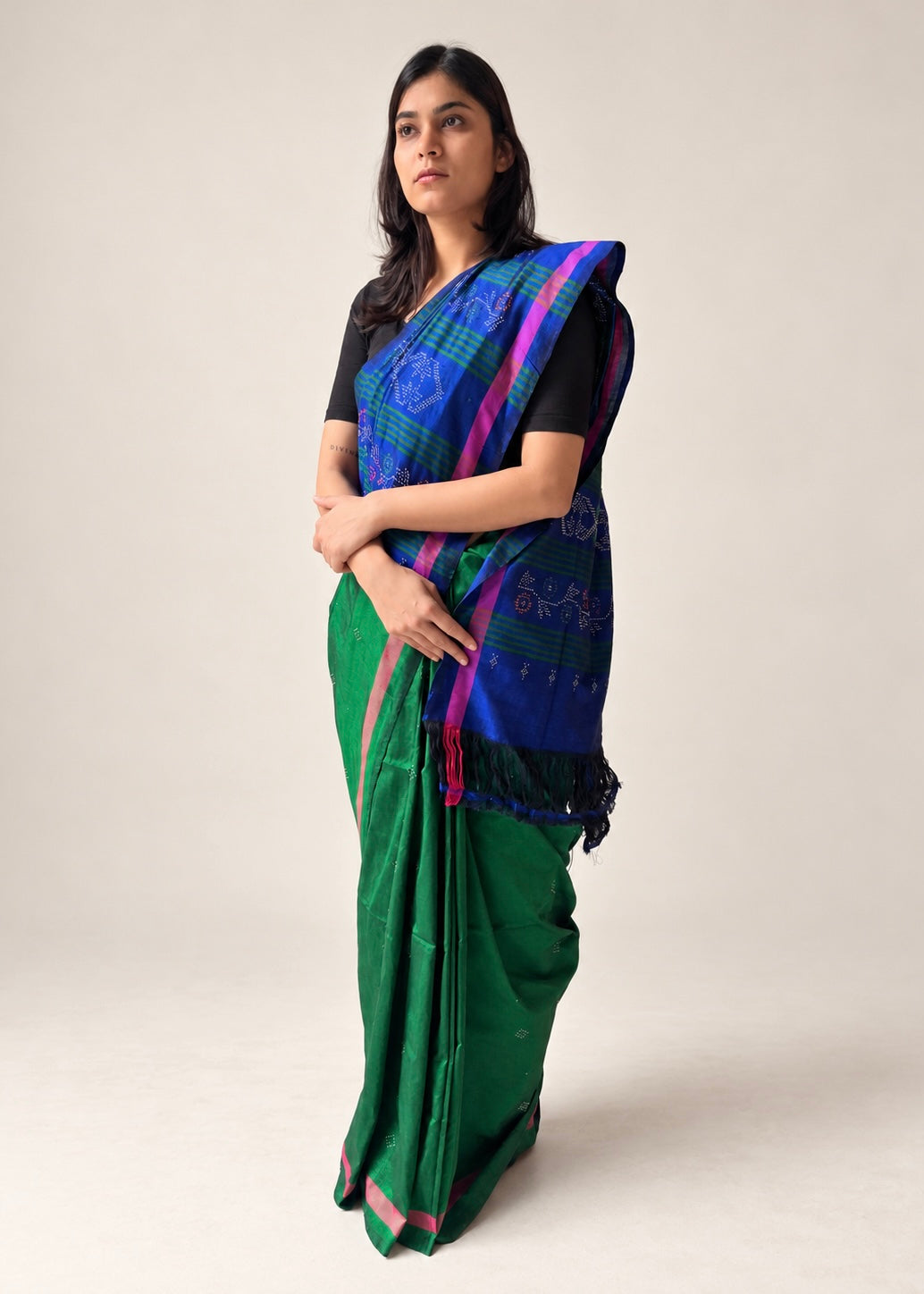Tangaliya Saree peaocok blue
