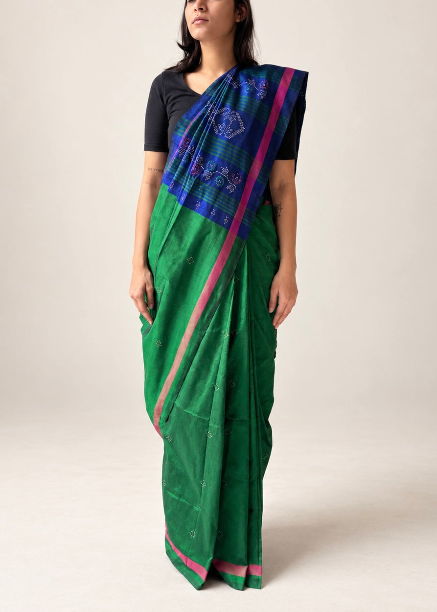 Tangaliya Saree peaocok blue
