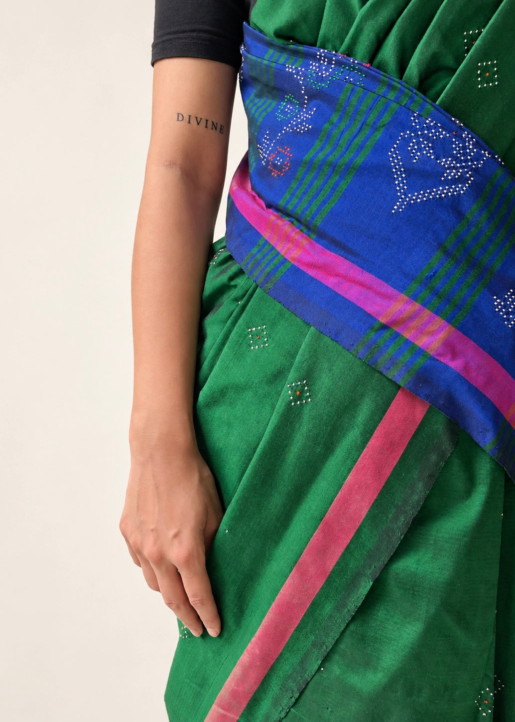 Tangaliya Saree peaocok blue