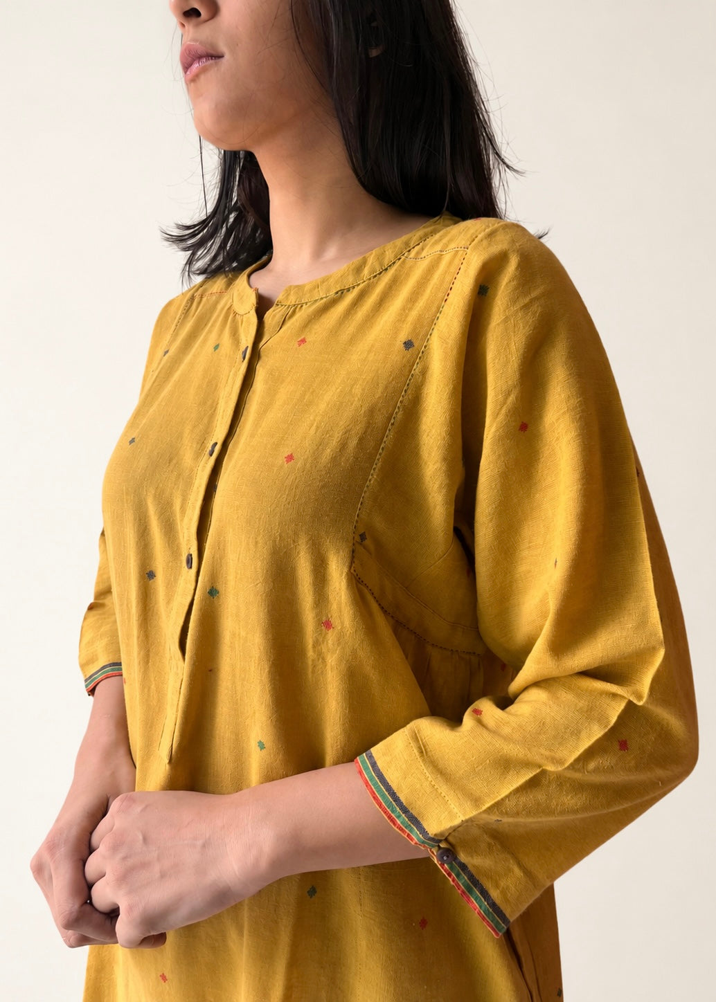 Lata Jamdani shirt dress