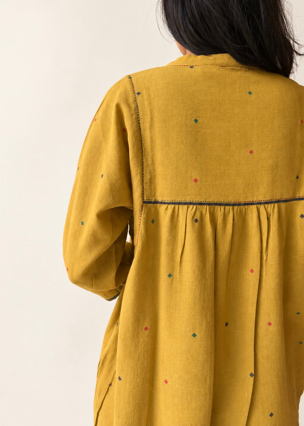 Lata Jamdani shirt dress