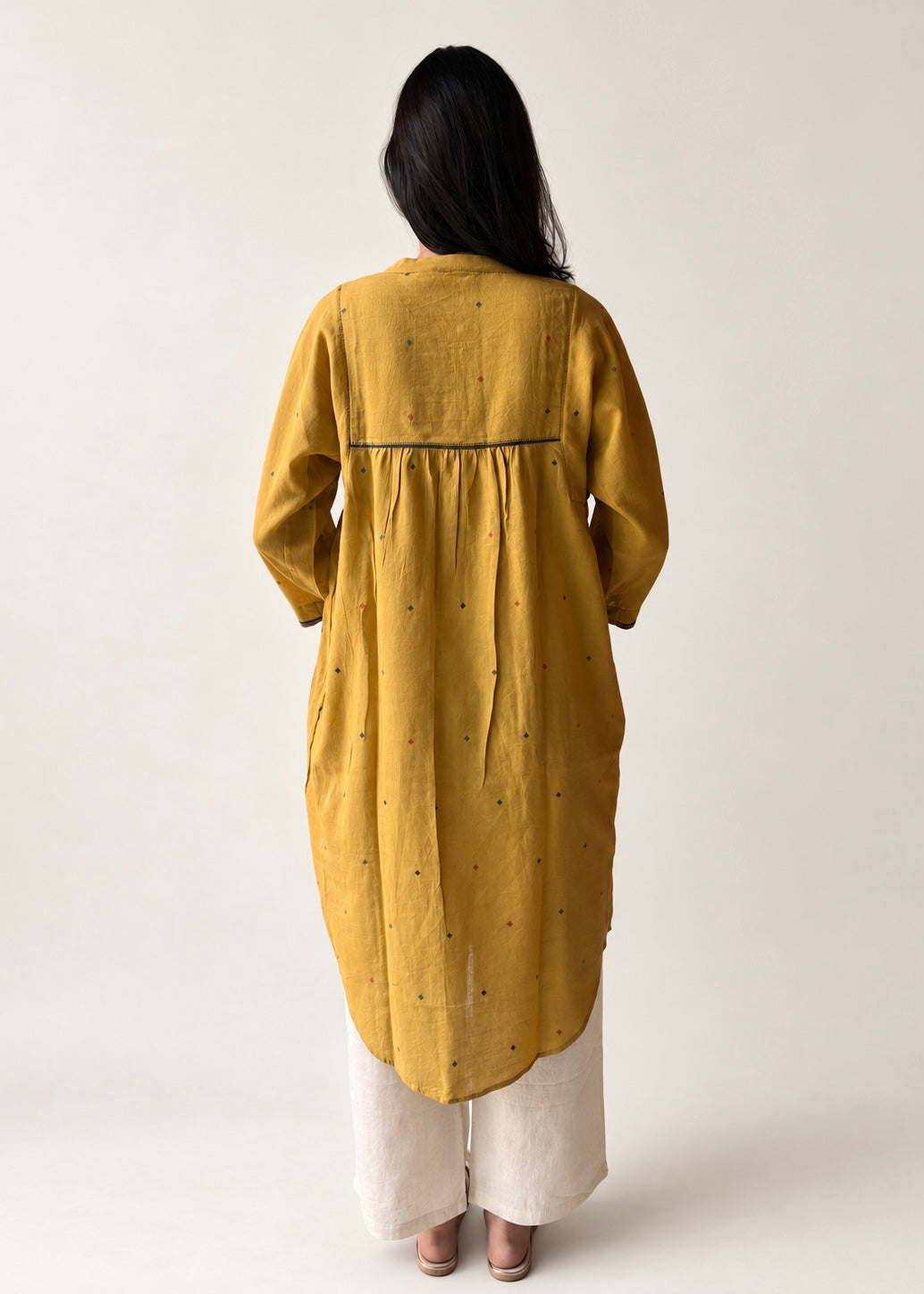 Lata Jamdani shirt dress
