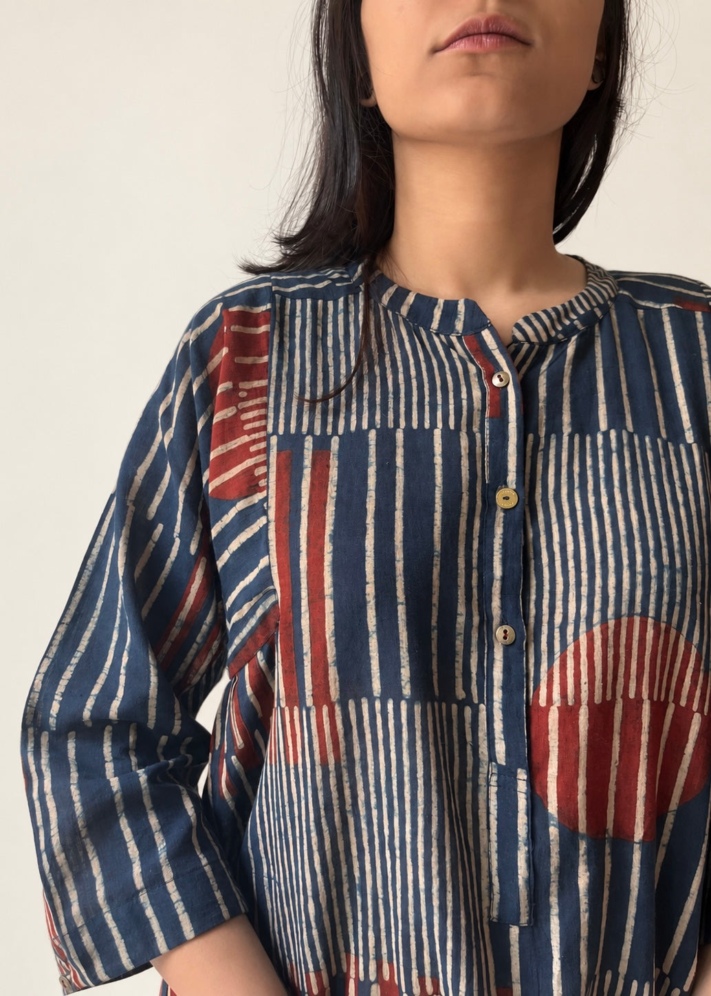 Lata Ajrakh shirt dress
